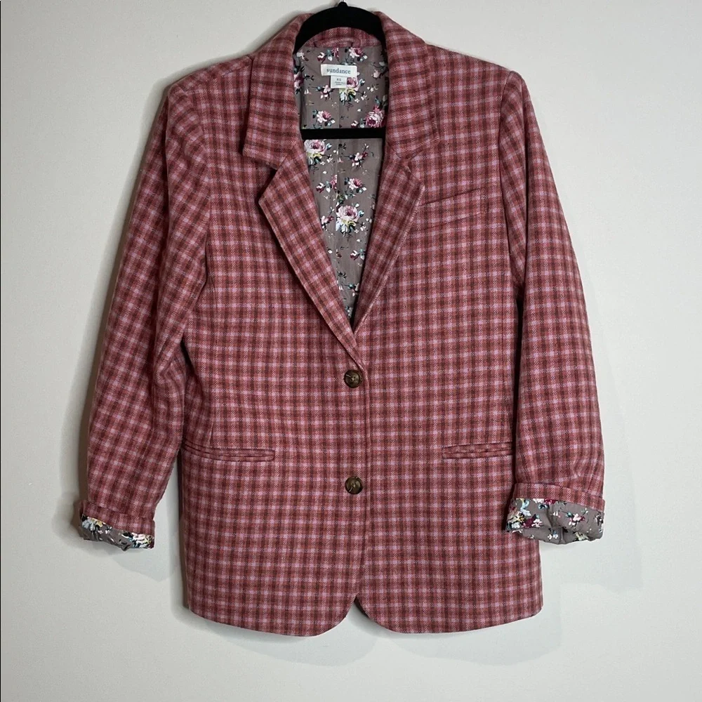 Sundance | Women’s The Lisa Plaid Wool Blend Blazer Jacket Size XS